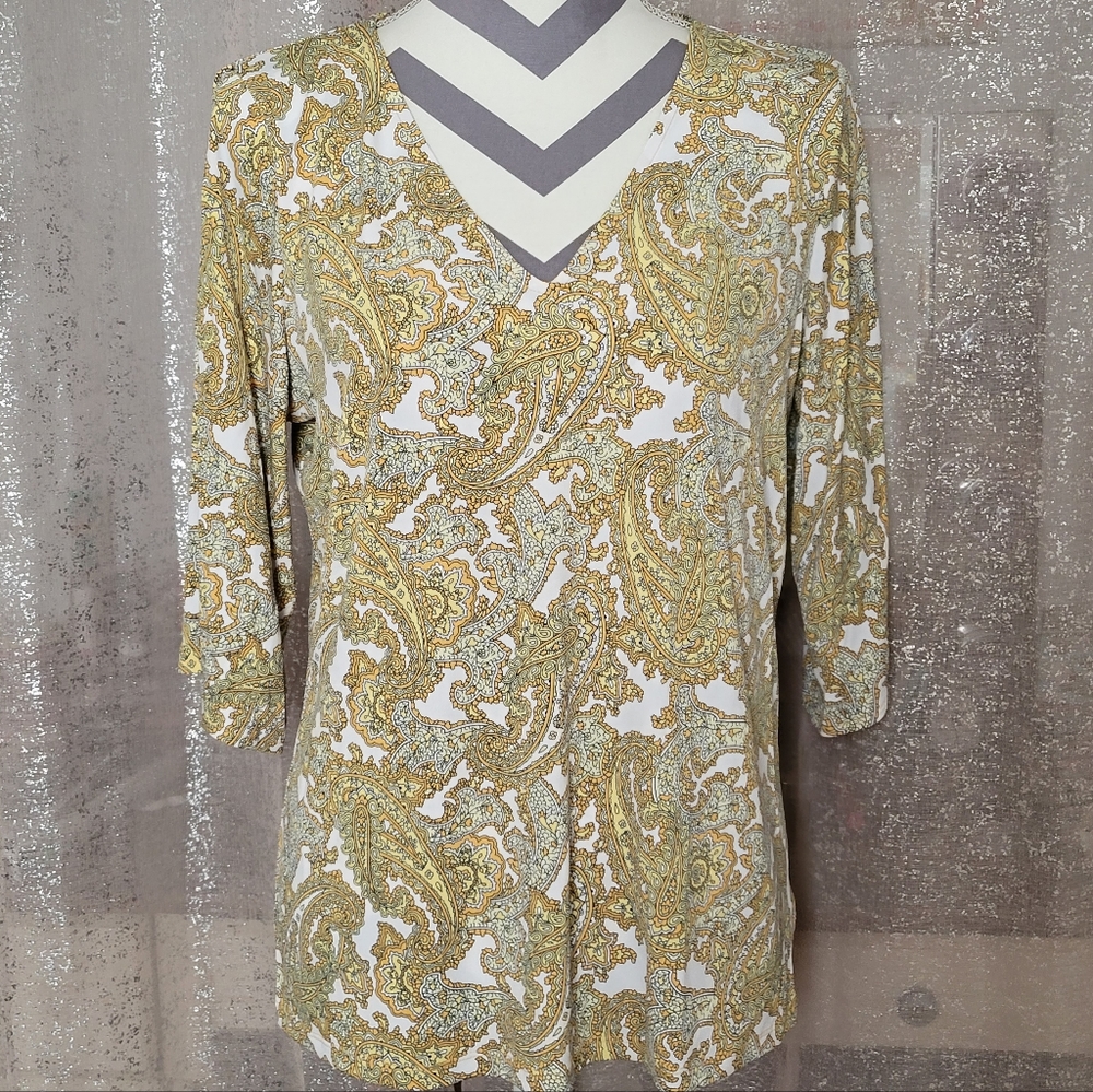 Michael Kors Paisley Peekaboo Blouse